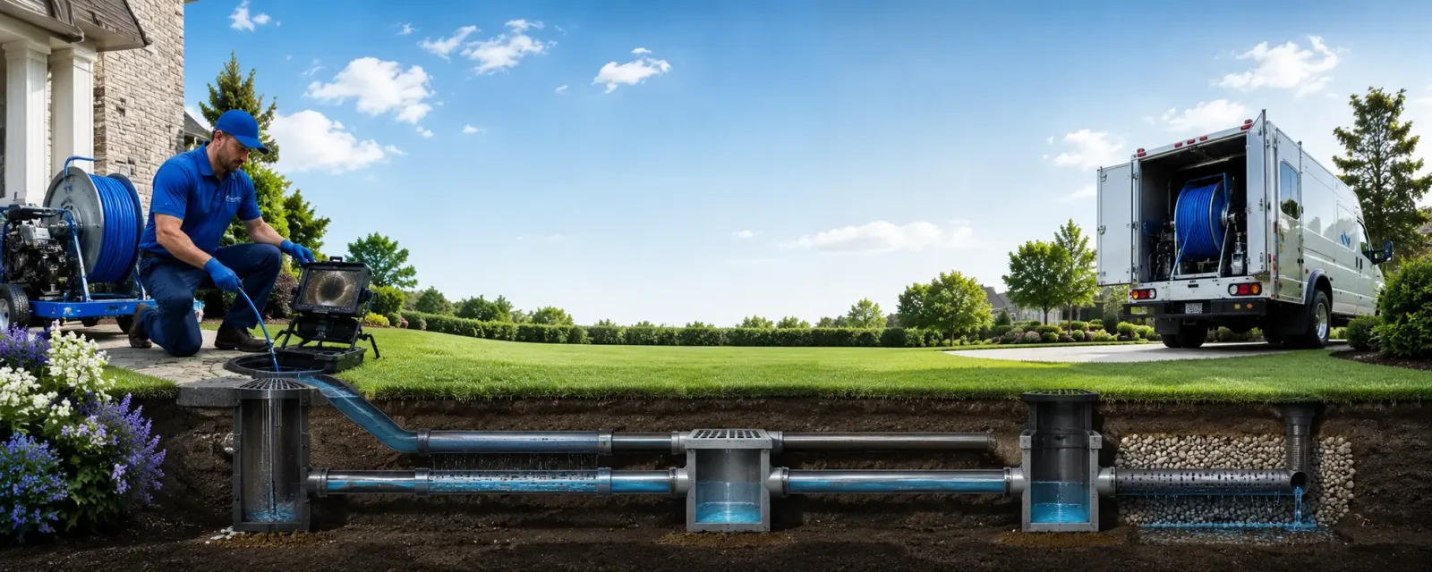 Outdoor drain cleaning information for West Sand Lake, NY